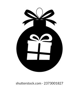 Weihnachtsbaumball, Ein isolierter Ball. Frohe Weihnachten. Für Webdesign, Druck, Vektorgrafik.