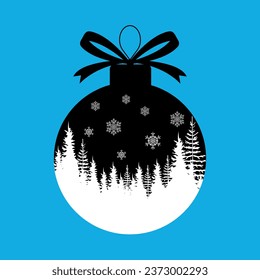 Christmas tree ball,  An isolated ball. Merry Christmas.  New Year's ornaments. For web design, print, vector.