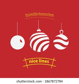 christmas tree ball isolated vector icon. christmas design element