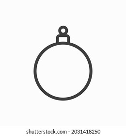 Christmas tree ball line icon. linear icon on a white background