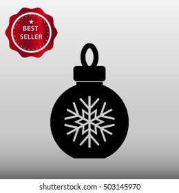 Christmas Tree Ball Ornament Vector Icon Illustration