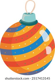Christmas tree ball ornaments illustration