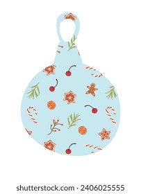 bola de árbol de Navidad con textura de patrón