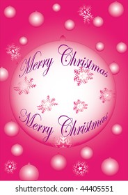 Christmas tree ball in pink