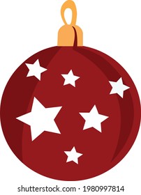 Christmas tree ball with stars design