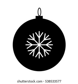 Christmas tree ball toy outline icon illustration vector, can be used for web and mobile design