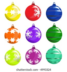 christmas tree ball vector