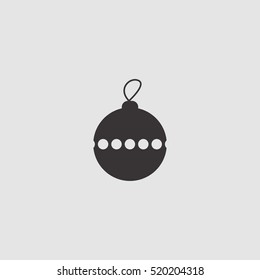Christmas tree ball vector icon illustration, can be used for web and mobile design 