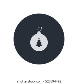 Christmas tree ball vector icon illustration, can be used for web and mobile design 