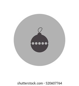 Christmas tree ball vector icon illustration, can be used for web and mobile design 