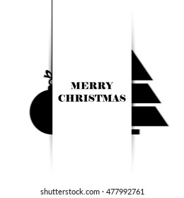 Christmas tree and the ball vector illustration EPS 10.