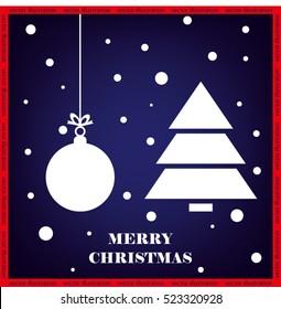 Christmas tree and the ball vector illustration EPS 10.