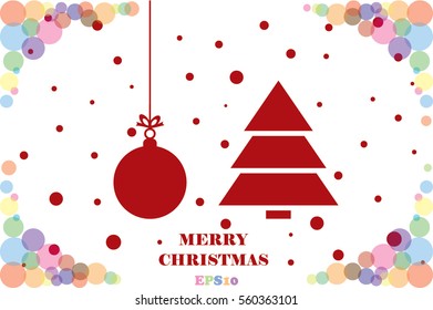 Christmas tree and the ball vector illustration 