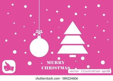 Christmas tree and the ball vector illustration EPS 10. 