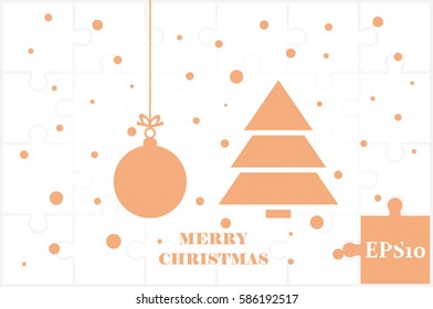 Christmas tree and the ball vector illustration EPS 10. 