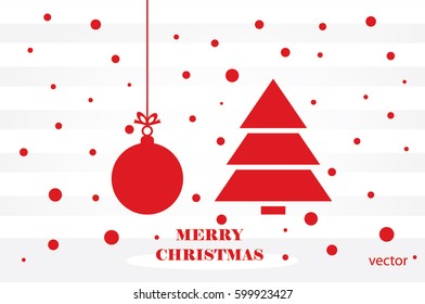 Christmas tree and the ball vector illustration EPS 10. 