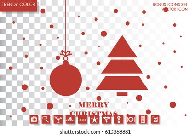 Christmas tree ball vector illustration EPS 10. 