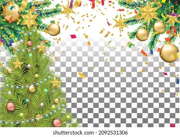 Christmas Tree With balloons, simple and clean shopping day. SPECIAL OFFER Supper sale. shopping online. Happy new year