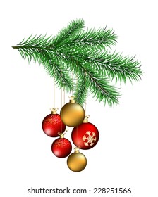 Christmas tree with Christmas balls