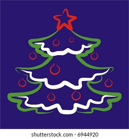 Christmas tree with balls