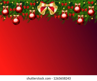 Christmas tree balls background