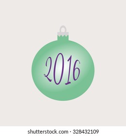 Christmas tree and balls decoration