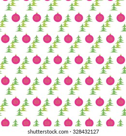 Christmas tree and balls decoration