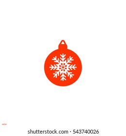 Christmas tree balls, icon
