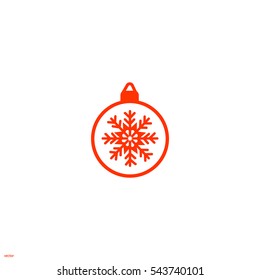 Christmas tree balls, icon