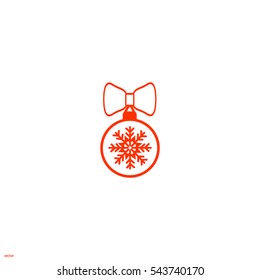 Christmas tree balls, icon