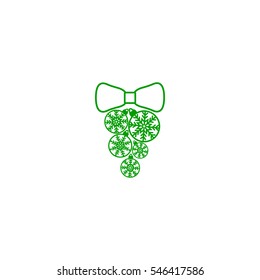 Christmas tree balls, icon