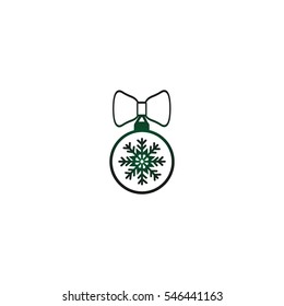 Christmas tree balls, icon