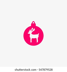 Christmas tree balls, icon