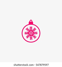 Christmas tree balls, icon
