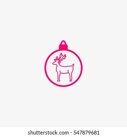 Christmas tree balls, icon