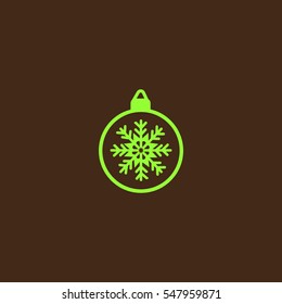 Christmas tree balls, icon