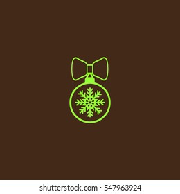 Christmas tree balls, icon