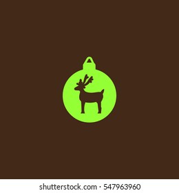 Christmas tree balls, icon