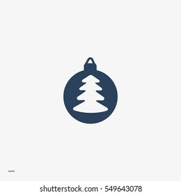 Christmas tree balls, icon