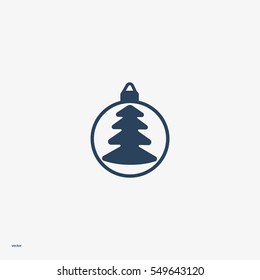 Christmas tree balls, icon