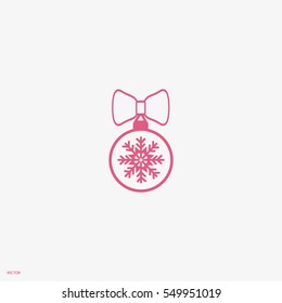Christmas tree balls, icon