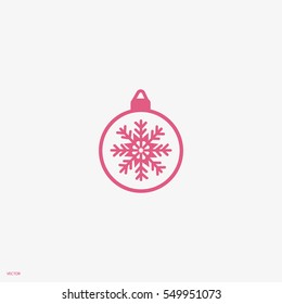 Christmas tree balls, icon