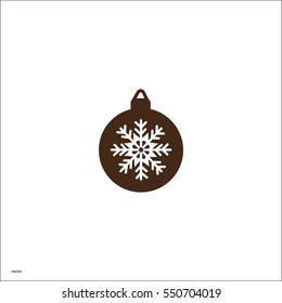 Christmas tree balls, icon