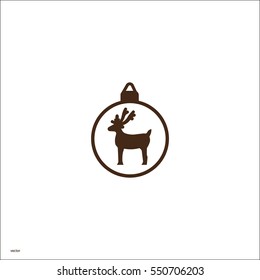 Christmas tree balls, icon