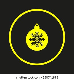Christmas tree balls, icon