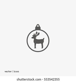 Christmas tree balls, icon