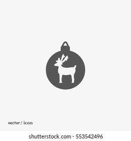Christmas tree balls, icon