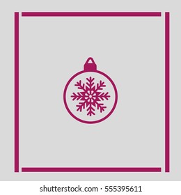 Christmas tree balls, icon