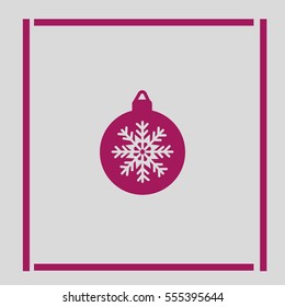 Christmas tree balls, icon