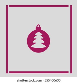 Christmas tree balls, icon
